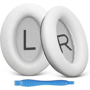 Earpads Cushions for Bose Headphones, Replacement Ear Pads for Bose QuietComfort 45/QuietComfort SE/New Quiet Comfort Wireless Over-Ear Headphones-Softer Leather, Luxury Memory Foam (Black)