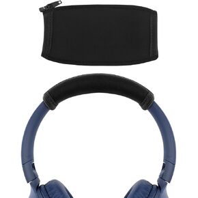 Geekria Flex Fabric Headband Cover Compatible with JBL Tune 500BT, T500BT, T600BTNC, Everest 750, Everest 710, Tunes 760NC, Head Cushion Pad Protector, Replacement Repair Part, Sweat Cover (Black)