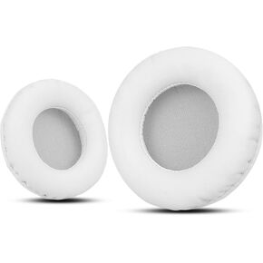 Krone Kalpasmos Universal Replacement 75mm Earpads for Sony, ATHAKG, HifiMan, Philips, Fostex, JVC, Pioneer On-Ear Headphones (List Inside) Headphone Earpads Cover White & Grey