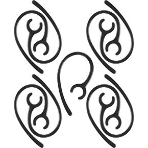 حلقات أذن لسماعات الرأس اللاسلكية مقاس 8 مم، مشابك حامل مشبك كبيرة، ملحقات سماعة أذن بديلة، أسود، 9 عبوات in Kuwait