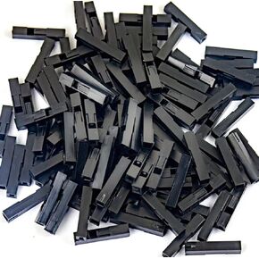 whiteeeen 200pcs 1 Pin Housing Connector 2.54mm Shell for Male and Female Pin Connector for Dupont Wire Cable