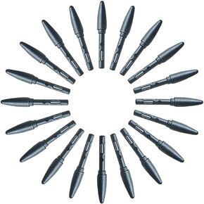 Graphics Tablet Battery Free Stylus Replacement Nibs 20 Pieces for Passive Pen P01/ Drawing Tablet Xp-Pen Star G640 / Deco 01 V2 / Deco Fun (Black)