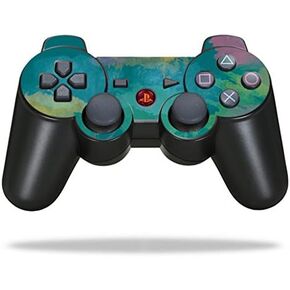 Protective Vinyl Skin Decal Skin Compatible with Sony Playstation 3 PS3 Controller wrap Sticker Skins Watercolor Blue