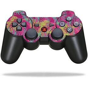 Protective Vinyl Skin Decal Skin Compatible with Sony Playstation 3 PS3 Controller wrap Sticker Skins Magenta Summer