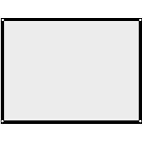 Zopsc Portable Projector Screen 60-100 Inch Portable Foldable Non-Crease White Projector Curtain Projection Screen 4:3for Outdoor Camping Movie Open-air Cinema(84 inch)