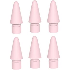 TUCANA 6PCS Replacement Pen Tips Compatible for Apple iPad Pencil 1st & 2nd Generation (Pink, 6PCS)