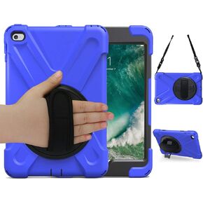 iPad Mini 4/5 Case for Kids Boys with Stand | iPad Mini 5th/ 4th Generation Case with Strap | Full Body Drop Proof Protective Case for iPad Mini 7.9 Inch 2015/2019 | Blue in Kuwait