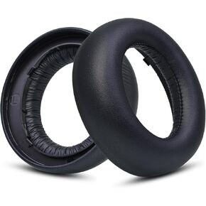 Earpads Replacement for Sony Playstation Pulse 3D Wireless Headset PS5, Ear Pads Cushions with Noise Isolation Foam (Black(Soft Leather + Memory Foam))