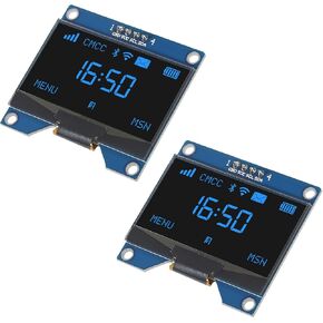 2PCS 1.54 Inch OLED I2C IIC Display Module 12864 128x64 Pixel SSD1309 Driver I2C Serial Interface Display Board Module Compatible with Raspberry Pi(Blue) in Saudi Arabia