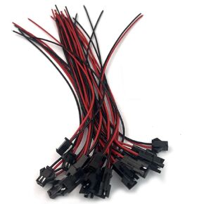 JST SM 2-Pins 2P Female & Male Plug Connector Wire Cables for Arduino (Pack of 10 Pairs) AE1045