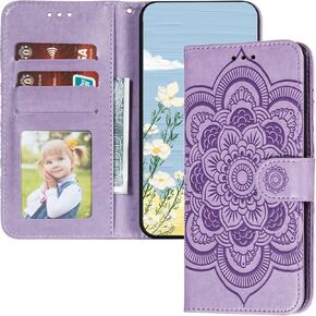 for LG V40 ThinQ Case Flip Premium Wallet Phone Case PU Leather Mandala Embossed Shockproof Cover with Kickstand Card Holder Cover for LG V40 / LG V40 ThinQ Mandala Black LD