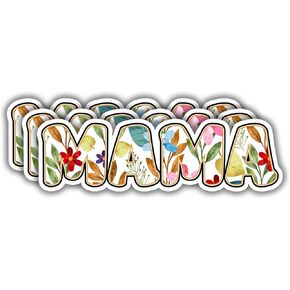 (3pcs) Mama Mom Floral Sticker for Kindles Laptops Phone Tumbler Water Bottle Cute Botanical Mom Mama Grandma Decals Celebrate Gifts for Moms Nana Gigi - 3x1"