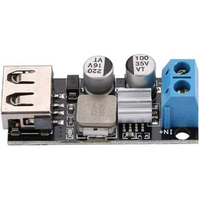 DC-DC Buck Module Voltage Step Down Power Supply Converter12V 24V 6V-32V to 5V QC3.0 USB DC Voltage Regulator Transformer Board for Industrial Household