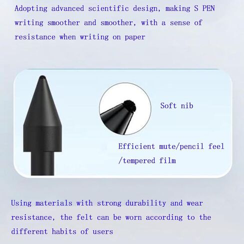 2 Pcs HQB-STAR Replacement Touch Stylus Soft Tips S Pen Nibs for Samsung Galaxy S22 Ultra S23 Ulrtra Stylus S Pen Tips/Nibs Black in Saudi Arabia