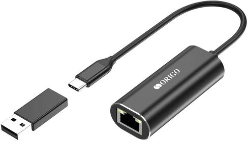 محول Origo OU300N USB C إلى Gigabit Ethernet من الألومنيوم 2 في 1 (Thunderbolt 4/3) لنظام التشغيل Windows وMac OS وiPad OS والمزيد، أسود in Saudi Arabia