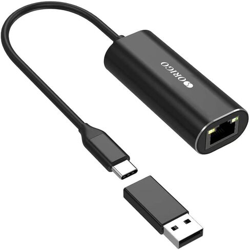 محول Origo OU300N USB C إلى Gigabit Ethernet من الألومنيوم 2 في 1 (Thunderbolt 4/3) لنظام التشغيل Windows وMac OS وiPad OS والمزيد، أسود in Saudi Arabia