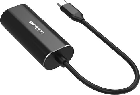 محول Origo OU300N USB C إلى Gigabit Ethernet من الألومنيوم 2 في 1 (Thunderbolt 4/3) لنظام التشغيل Windows وMac OS وiPad OS والمزيد، أسود in Saudi Arabia