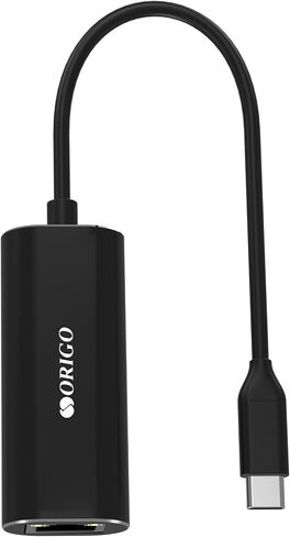 محول Origo OU300N USB C إلى Gigabit Ethernet من الألومنيوم 2 في 1 (Thunderbolt 4/3) لنظام التشغيل Windows وMac OS وiPad OS والمزيد، أسود in Saudi Arabia