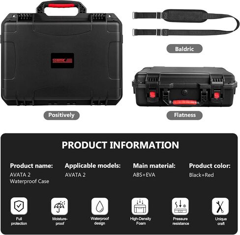 Avata 2 Case, Waterproof Hard Carrying Case for DJI Avata 2 Drone with DJI Goggles 3/FPV Remote Controller 3/RC Motion 3,Battery Charging Hub Accessories in Saudi Arabia