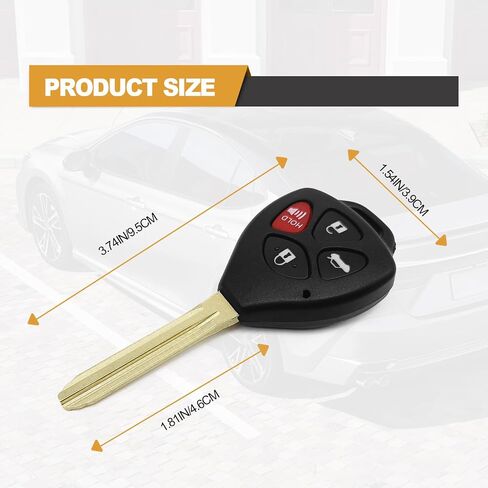 مفتاح تشغيل السيارة بدون مفتاح للتحكم عن بعد يناسب Toyota 2007-2011 Camry، 2008-2013 Avalon، 2008-2013 Corolla، 2009-2014 Venza OEM# HYQ12BBY، GQ4-29T in Saudi Arabia