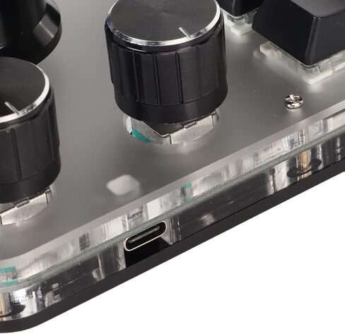 15 Keys 3 Knobs Macro Programmable Keyboard, 3 Connection Modes One Handed Macro Mechanical Keyboard, Blue Switch Hot Swappable Numpad, Gaming Keyboard with Memory Function in Saudi Arabia