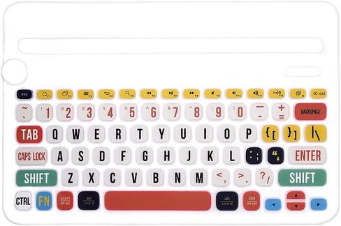 WYGCH- غطاء لوحة مفاتيح سيليكون رفيع للغاية متوافق مع لوحة المفاتيح Logitech K480 للأجهزة المتعددة، خط قوس قزح مبتكر لحماية البشرة in Saudi Arabia