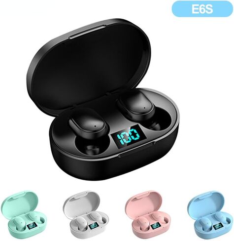 E6S Wireless Earbuds Bluetooth Headphones (Black) in Saudi Arabia