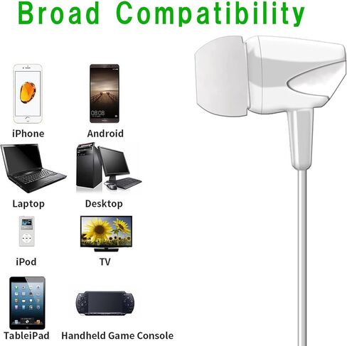 WEUTOP Single Earbud Stereo Headphone [ 3.3ft ] (Black) in Kuwait