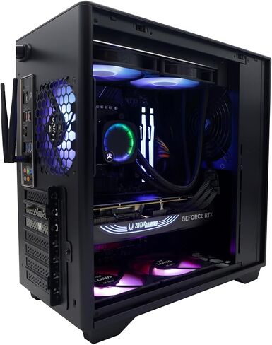 سطح المكتب ZOTAC Gaming MEK Hero للألعاب A7748S AMD Ryzen 7 7700X، GeForce RTX 4080 Super Trinity Black Edition 16GB GDDR6X، 16GB 4800 MHz DDR5، 1 تيرابايت SSD، واي فاي + بلوتوث 5.2 - GH4080SA7700XBL-01-U-W4B in Kuwait