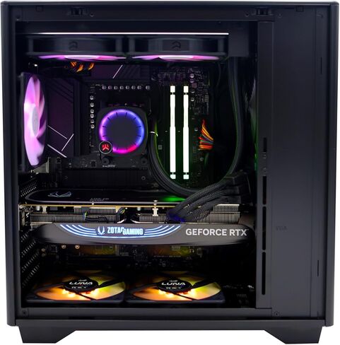 سطح المكتب ZOTAC Gaming MEK Hero للألعاب A7748S AMD Ryzen 7 7700X، GeForce RTX 4080 Super Trinity Black Edition 16GB GDDR6X، 16GB 4800 MHz DDR5، 1 تيرابايت SSD، واي فاي + بلوتوث 5.2 - GH4080SA7700XBL-01-U-W4B in Kuwait