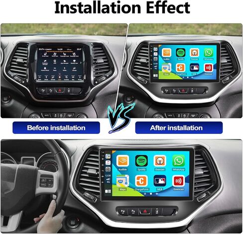 8Core 4+64G Android 13 Car Stereo for Jeep Cherokee 2013-2018 with Wireless Apple Carplay Android Auto,10.1 inch Touchscreen Car Radio with WiFi GPS Navigation Bluetooth FM/RDS Radio SWC+Backup Camera in Saudi Arabia