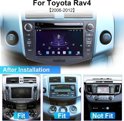 ملاحة GPS للوسائط المتعددة للسيارة Toyota RAV4 2006-2012 Double Din Android 12 راديو تلقائي ستيريو CarPlay يدعم فيديو 4K (راديو) (مشغل DVD، 7 بوصة، ثماني النواة 4 جيجابايت رام 64 جيجابايت روم) in Saudi Arabia