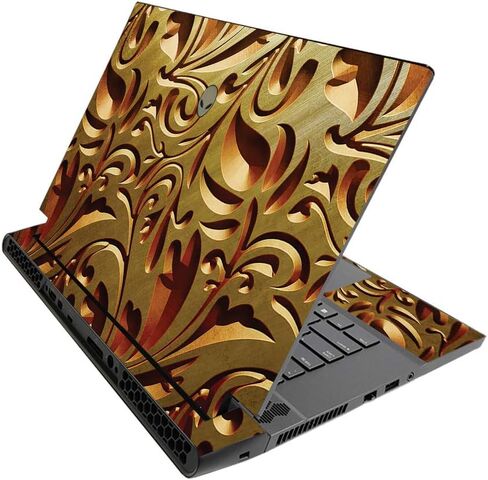MightySkins Skin for Alienware M15 R3 (2020) & M15 R4 (2021) - Black Diamond Plate | Protective Viny wrap | Easy to Apply and Change Style | Made in The USA in Saudi Arabia