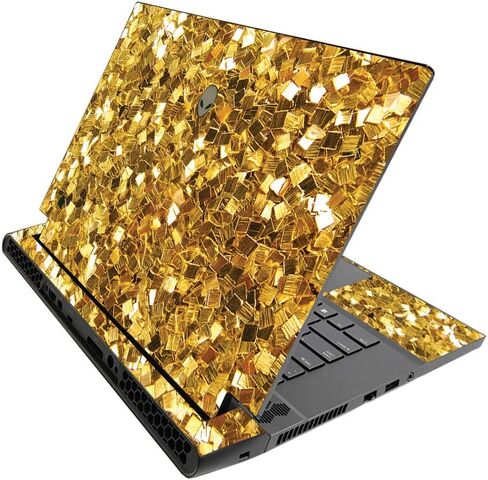 MightySkins Skin for Alienware M15 R3 (2020) & M15 R4 (2021) - Black Diamond Plate | Protective Viny wrap | Easy to Apply and Change Style | Made in The USA in Saudi Arabia