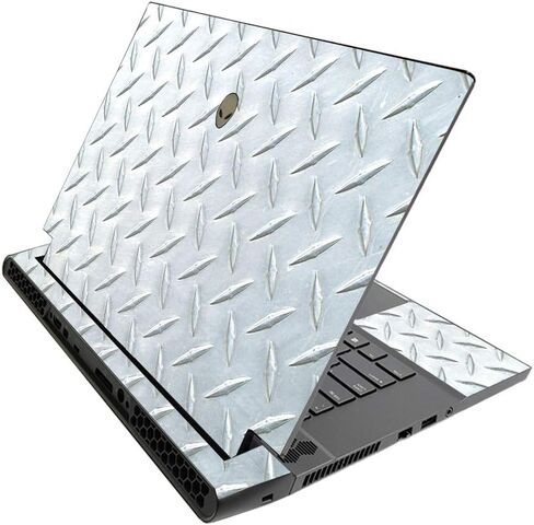 MightySkins Skin for Alienware M15 R3 (2020) & M15 R4 (2021) - Black Diamond Plate | Protective Viny wrap | Easy to Apply and Change Style | Made in The USA in Saudi Arabia