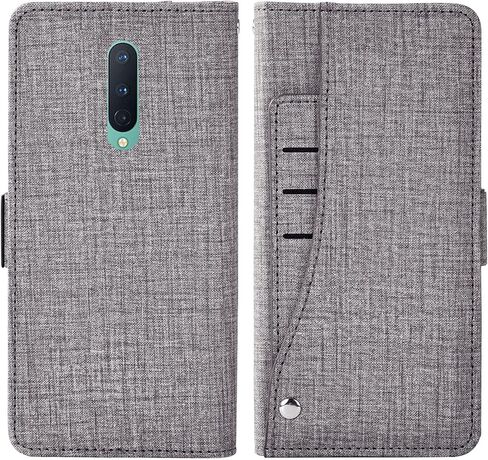 Asuwish Compatible with OnePlus 8 OnePlus8 5G UW Tmobile Wallet Case Tempered Glass Screen Protector and Flip Cover Card Holder Phone Cases for One Plus8 On 1 Plus 1plus One+ 1+ 1+8 Women Men Gray in Saudi Arabia