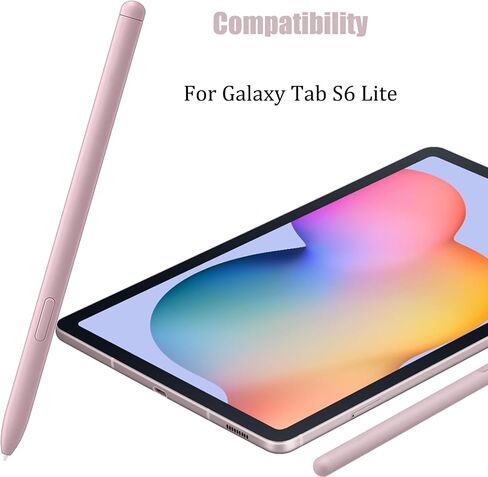 2 حزمة من أقلام Galaxy Tab S6 Lite S البديلة لأقلام Samsung Galaxy Tab S6 Lite Stylus Pen S Pen، EJ-PP610BPEGUJ، NoBluetooth (وردي) in Kuwait