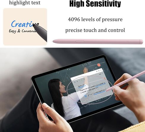 2 حزمة من أقلام Galaxy Tab S6 Lite S البديلة لأقلام Samsung Galaxy Tab S6 Lite Stylus Pen S Pen، EJ-PP610BPEGUJ، NoBluetooth (وردي) in Kuwait