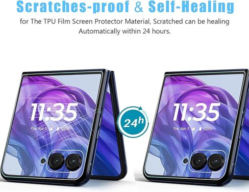 [عبوة من عبوتين + 2 لهاتف Motorola Razr 50 / Moto Razr 2024 واقي شاشة أمامي للخصوصية مع حماية عدسة الكاميرا، حافظة مرنة مضادة للتجسس in Kuwait