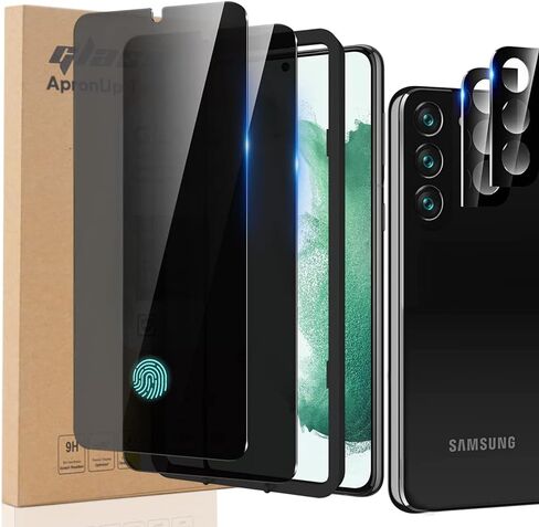 [2+2 لـ [Samsung Galaxy S24 Plus] واقي شاشة الخصوصية من الزجاج المقوى 6.7 مع واقي عدسة الكاميرا وأداة التثبيت، [فتح بصمات الأصابع]، مضاد للخدش، مضاد للتجسس، صديق للحافظة in Kuwait