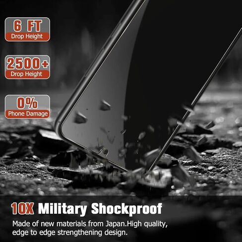 [2+2 لـ [Samsung Galaxy S24 Plus] واقي شاشة الخصوصية من الزجاج المقوى 6.7 مع واقي عدسة الكاميرا وأداة التثبيت، [فتح بصمات الأصابع]، مضاد للخدش، مضاد للتجسس، صديق للحافظة in Kuwait