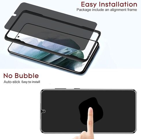 [2+2 لـ [Samsung Galaxy S24 Plus] واقي شاشة الخصوصية من الزجاج المقوى 6.7 مع واقي عدسة الكاميرا وأداة التثبيت، [فتح بصمات الأصابع]، مضاد للخدش، مضاد للتجسس، صديق للحافظة in Kuwait