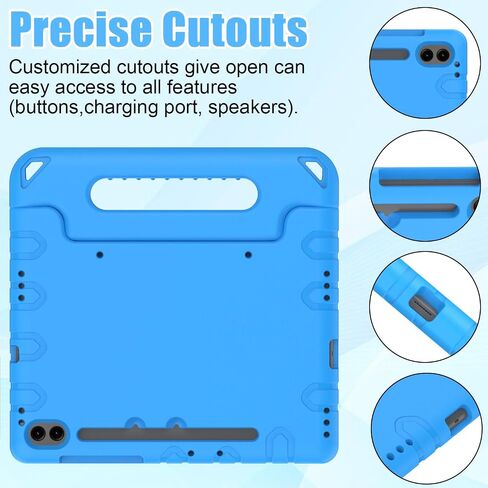 BMOUO Kids Case for Samsung Galaxy Tab S9 FE 10.9 Inch/S9 11 Inch 2023, Shockproof Light Weight Convertible Stand Case for Samsung Galaxy Tab S9 FE/S9/S8/S7 2023, Blue in Saudi Arabia