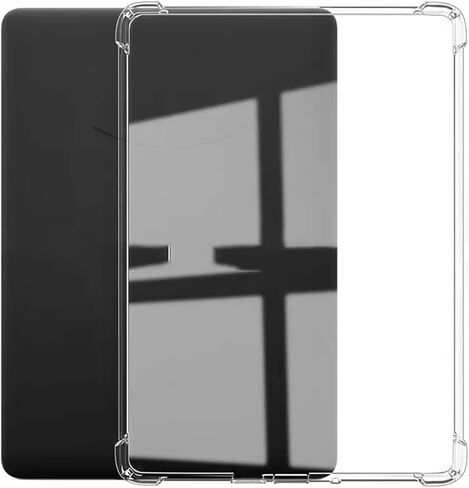 Dteck Case for Amazon Kindle Fire HD 8 Tablet (8th/7th/6th Generation, 2018/2017/2016 Model) 8" - Durable Soft Silicone TPU Case Slim Fit Lightweight Thin Cover Protective Transparent Case (Clear) in Kuwait