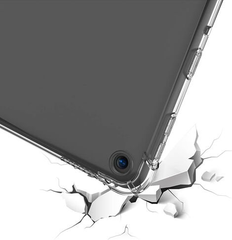 Dteck Case for Amazon Kindle Fire HD 8 Tablet (8th/7th/6th Generation, 2018/2017/2016 Model) 8" - Durable Soft Silicone TPU Case Slim Fit Lightweight Thin Cover Protective Transparent Case (Clear) in Kuwait