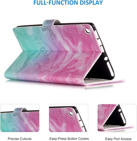 Dteck Case for Amazon Kindle Fire HD 8 Tablet (8th/7th/6th Generation, 2018/2017/2016 Model) 8" - Durable Soft Silicone TPU Case Slim Fit Lightweight Thin Cover Protective Transparent Case (Clear) in Kuwait