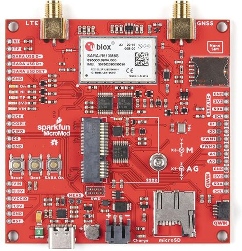 SparkFun MicroMod Asset Tracker Carrier Board - 1x Hologram eUICC SIM Card - 1x MicroMod Update Tool - اتصالات بيانات Cloud LTE-M الآمنة للاستخدام متعدد المناطق - يجب على المزود المحلي تقديم تغطية LTE-M in Saudi Arabia