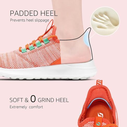 أحذية STQ سهلة الارتداء للنساء أحذية تقويم العظام بدون استخدام اليدين أحذية رياضية للمشي مرجاني فاتح 9.5 in Kuwait