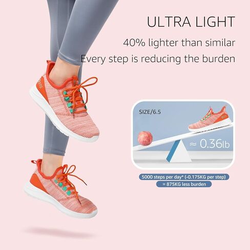 أحذية STQ سهلة الارتداء للنساء أحذية تقويم العظام بدون استخدام اليدين أحذية رياضية للمشي مرجاني فاتح 9.5 in Kuwait