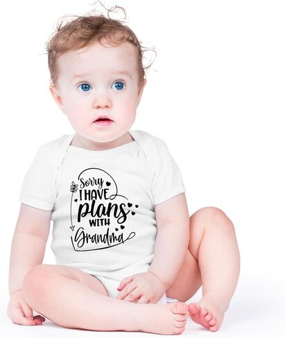 AW Fashions Sorry I Have Plans With Grandma Baby Bodysuit Funny Adorable Newborn Outfit Girl Boy Clothing in Saudi Arabia